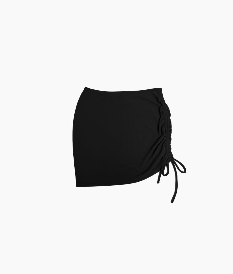 The LuxeCrinkle Side Cinch Swim Skirt - Sea Urchin