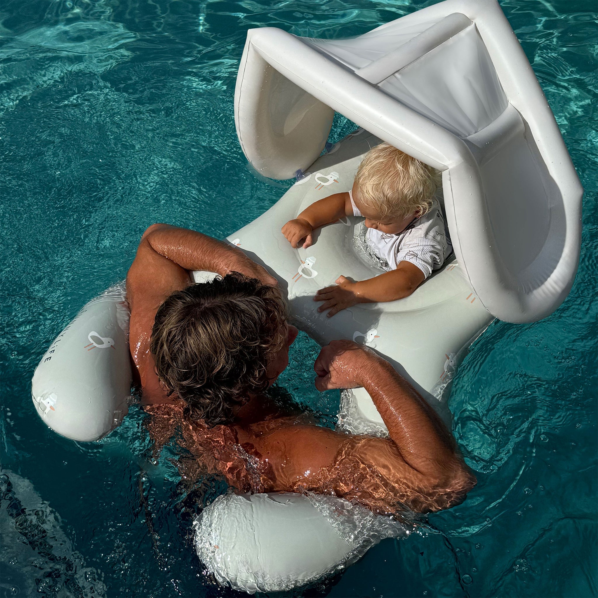 Float Together Baby Seat - Sammy the Seagull Green