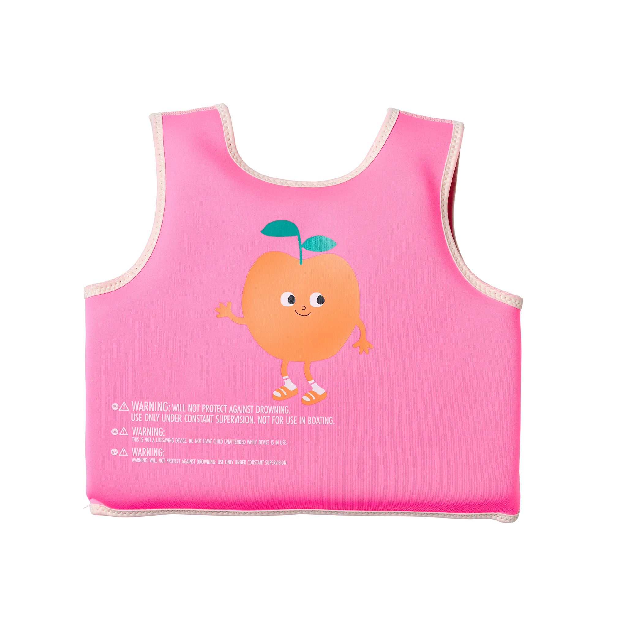 Kids Swim Vest 3-6 - Poppy the Peach Neon Pink