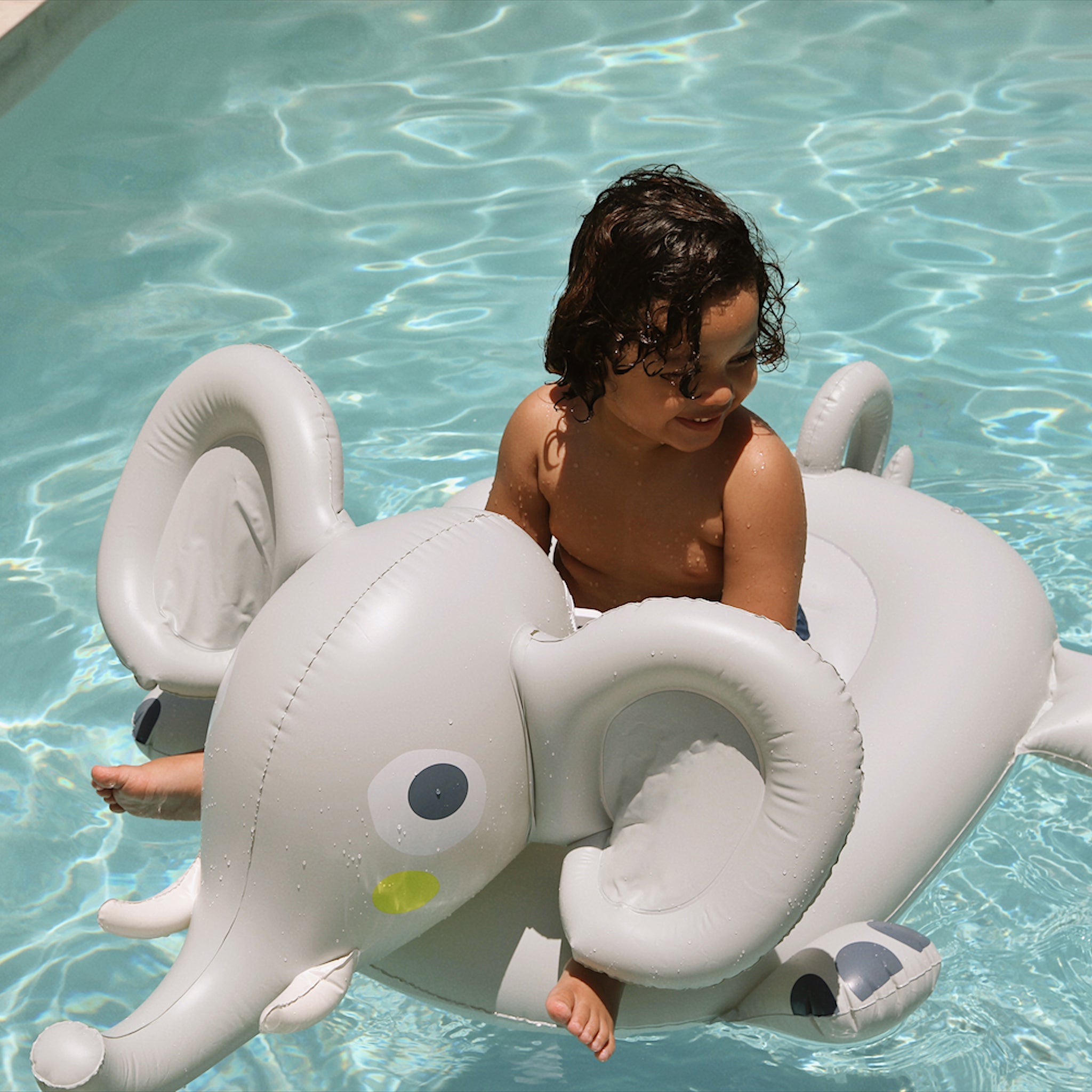 Kids Ride-On Float - Eli the Elephant Grey