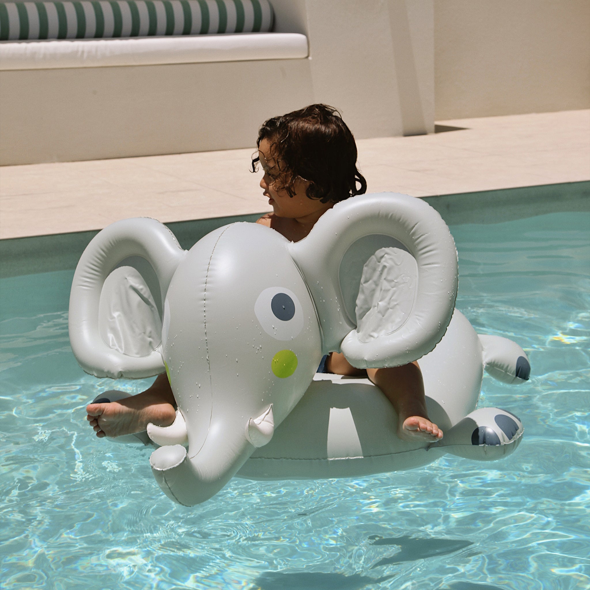 Kids Ride-On Float - Eli the Elephant Grey