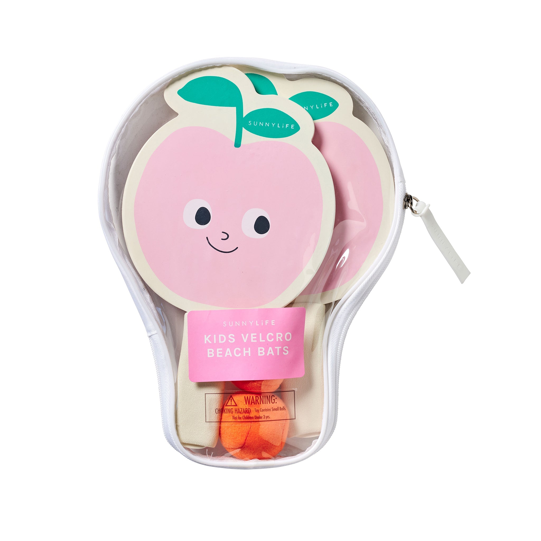 Kids Velcro Beach Bats - Poppy the Peach Multi