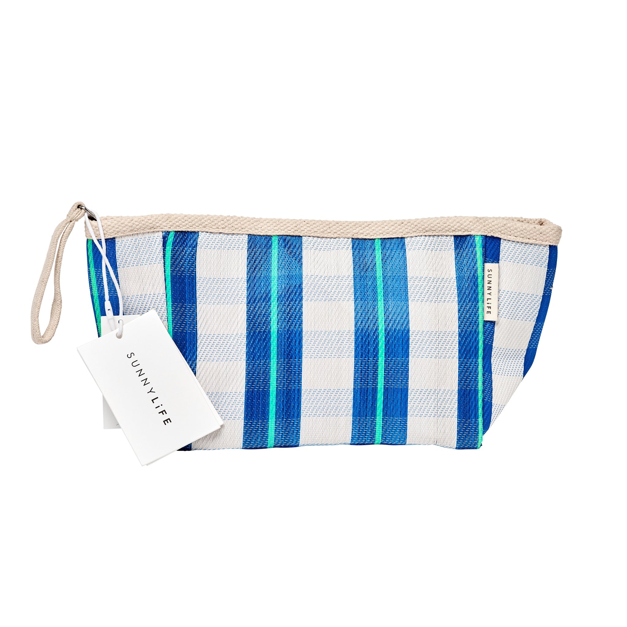 Beach Pouch - La Mer Blue Neon