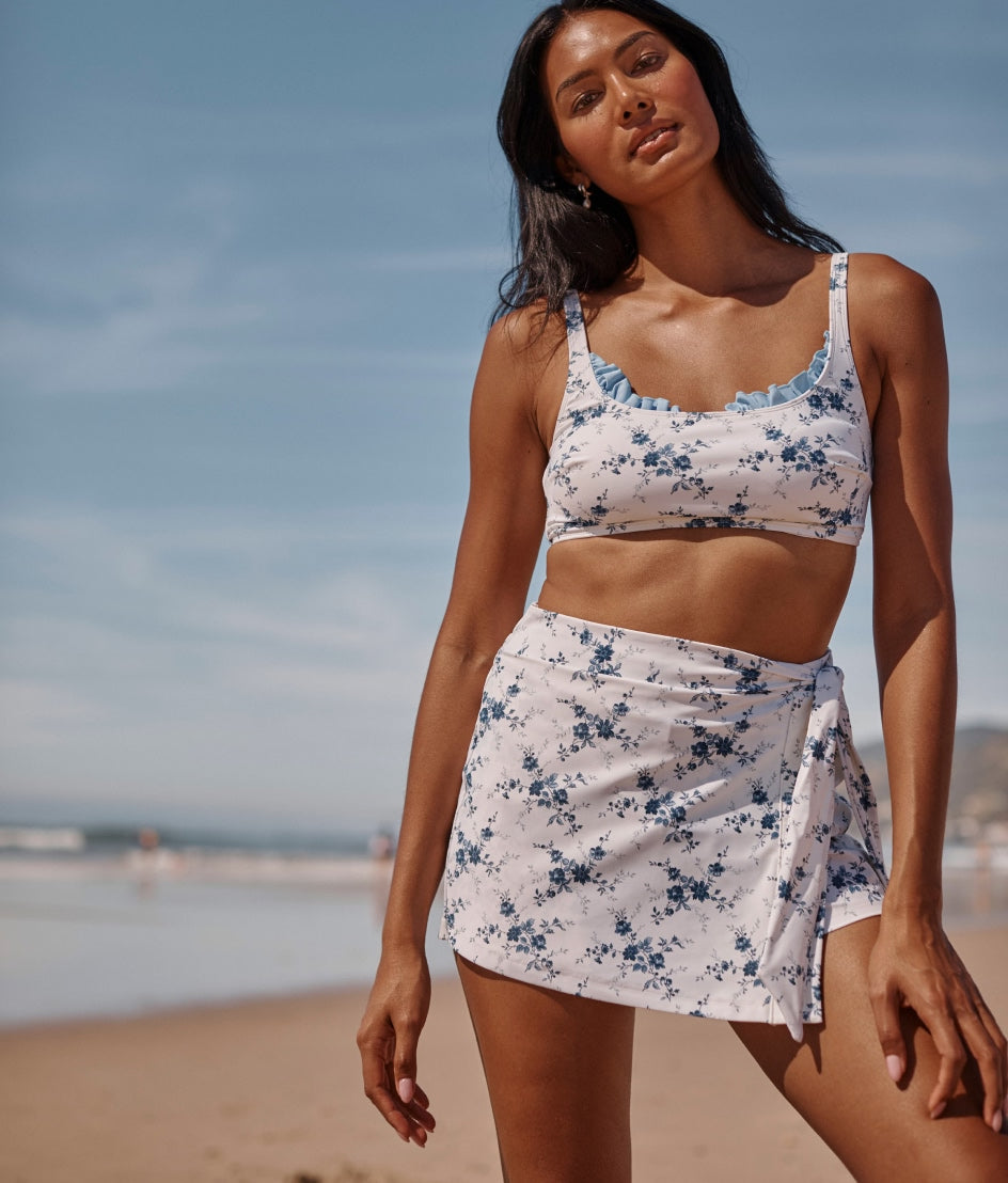 The Wrap Swim Skort - Amelie Floral
