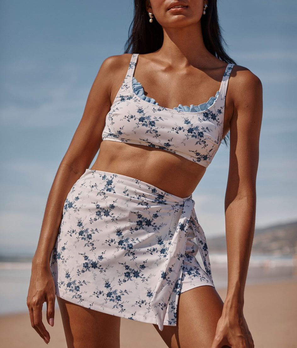 The Wrap Swim Skort - Amelie Floral