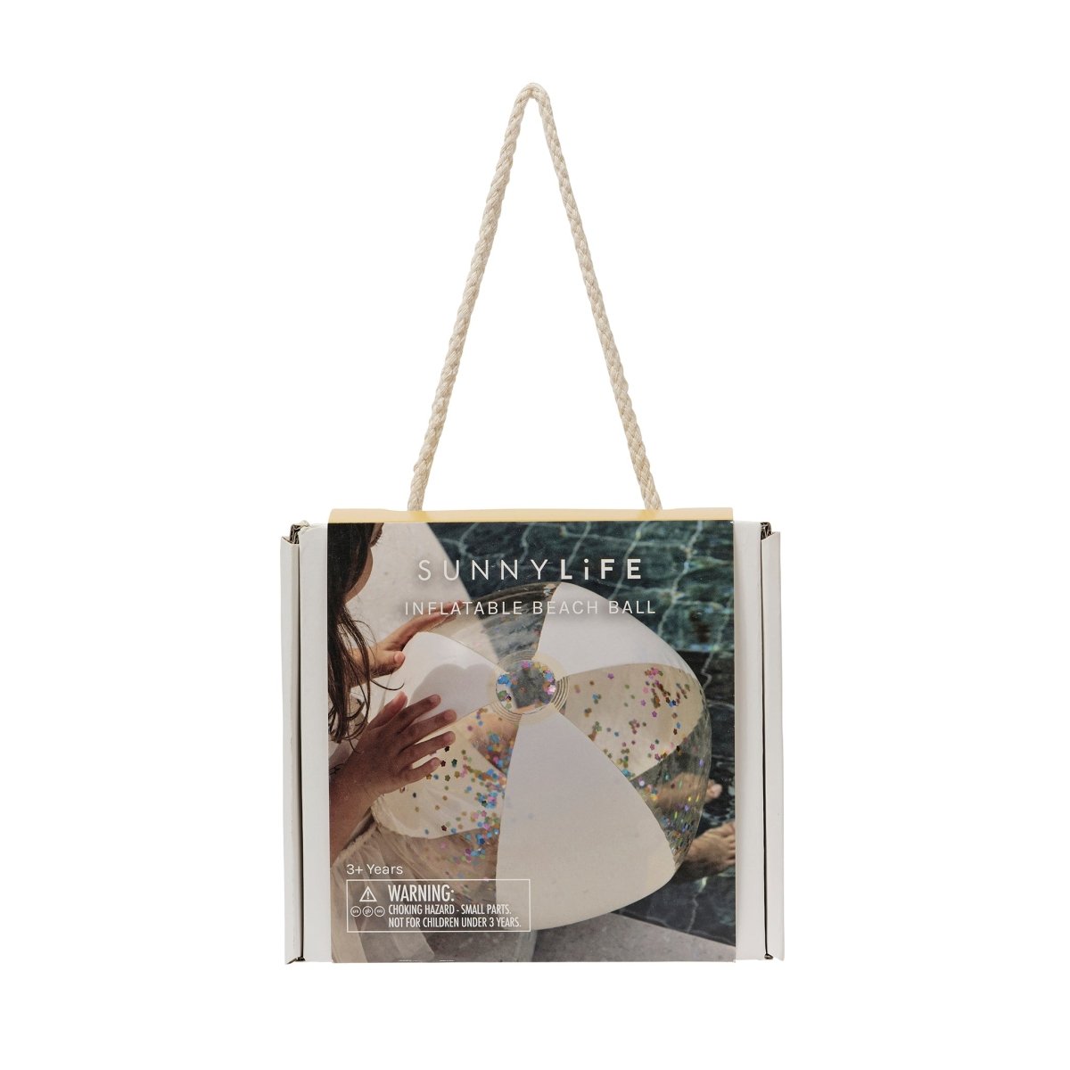 Inflatable Beach Ball - Cotton Candy Glitter