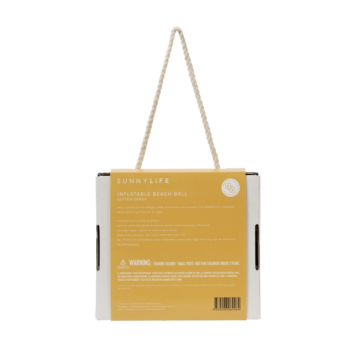 Inflatable Beach Ball - Cotton Candy Glitter