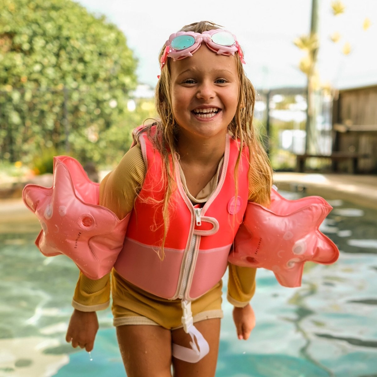Kids Swim Vest 2-3 - Melody The Mermaid Pink
