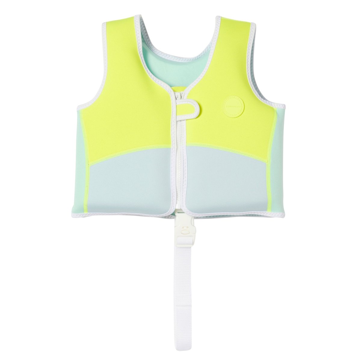 Kids Swim Vest 2-3 - Salty The Shark Neon Yellow