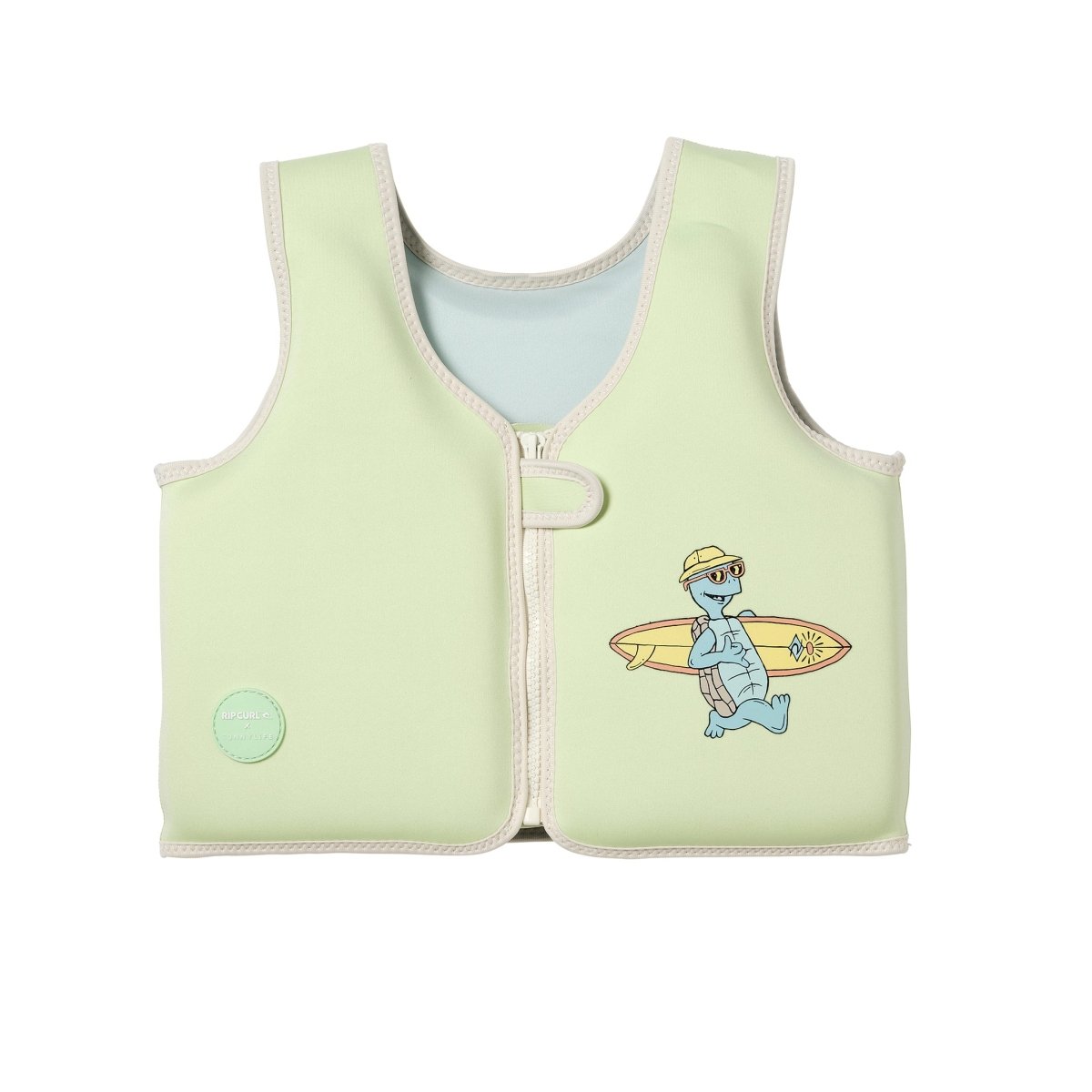 Kids Swim Vest 3-6 - Shred Turtle Green