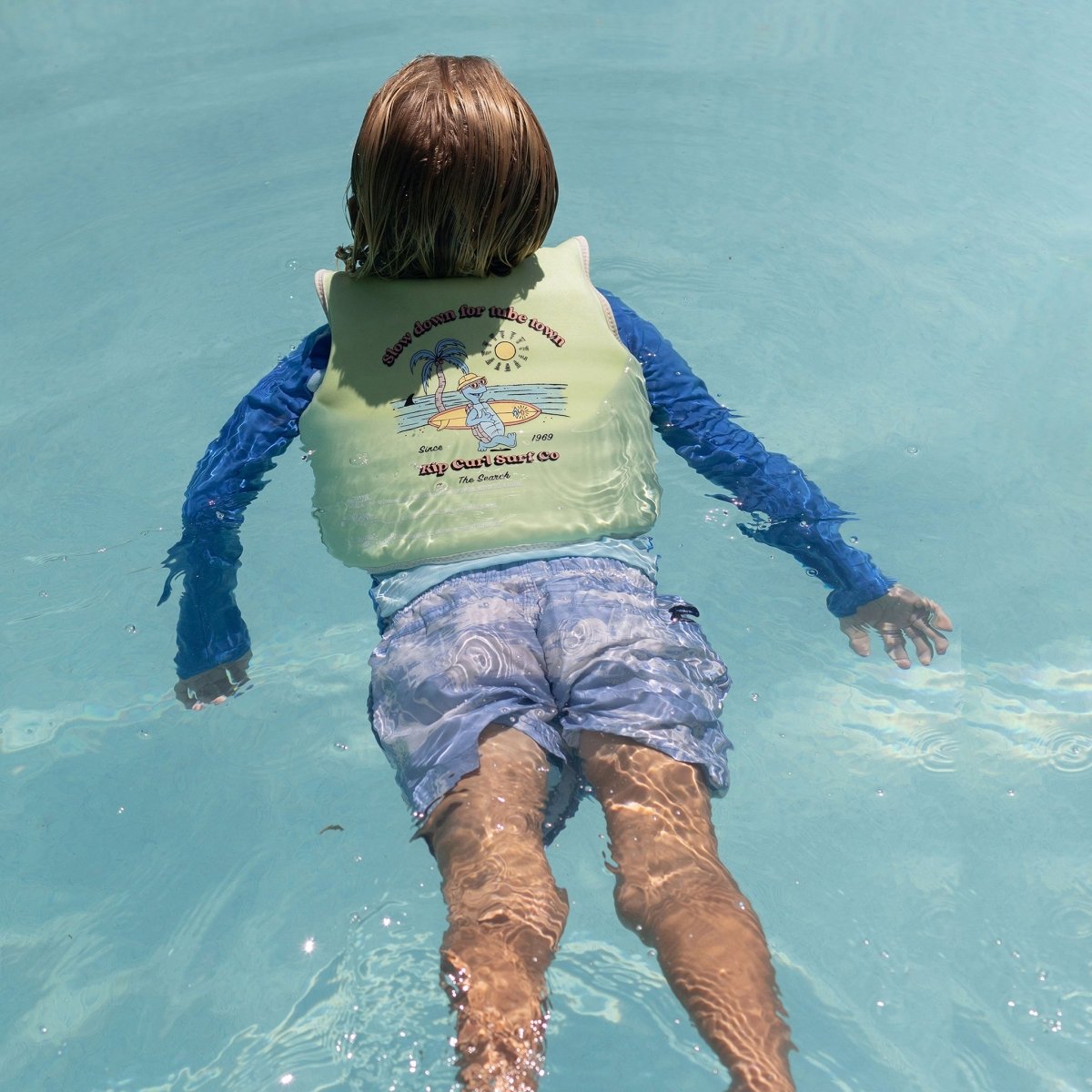 Kids Swim Vest 3-6 - Shred Turtle Green