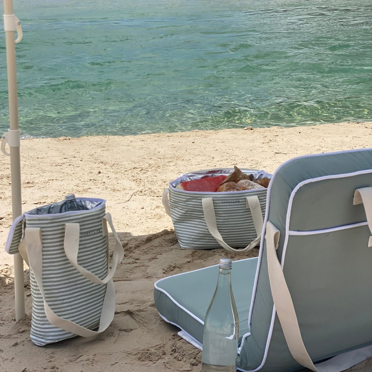 Light Cooler Bag - La Palma Sage Stripe