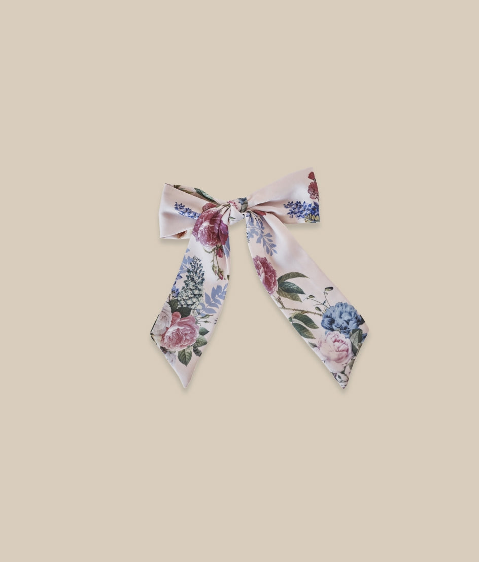 The Silky Luxe Bow - Lady B Floral Pink