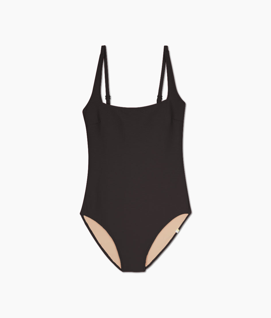The RippleRib Square Neck One-Piece - Sea Urchin
