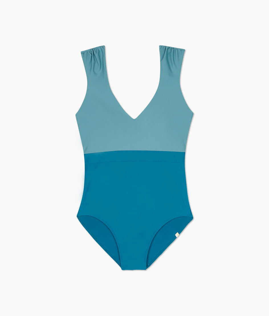 The Ruched Backflip - Bluestone & Mist