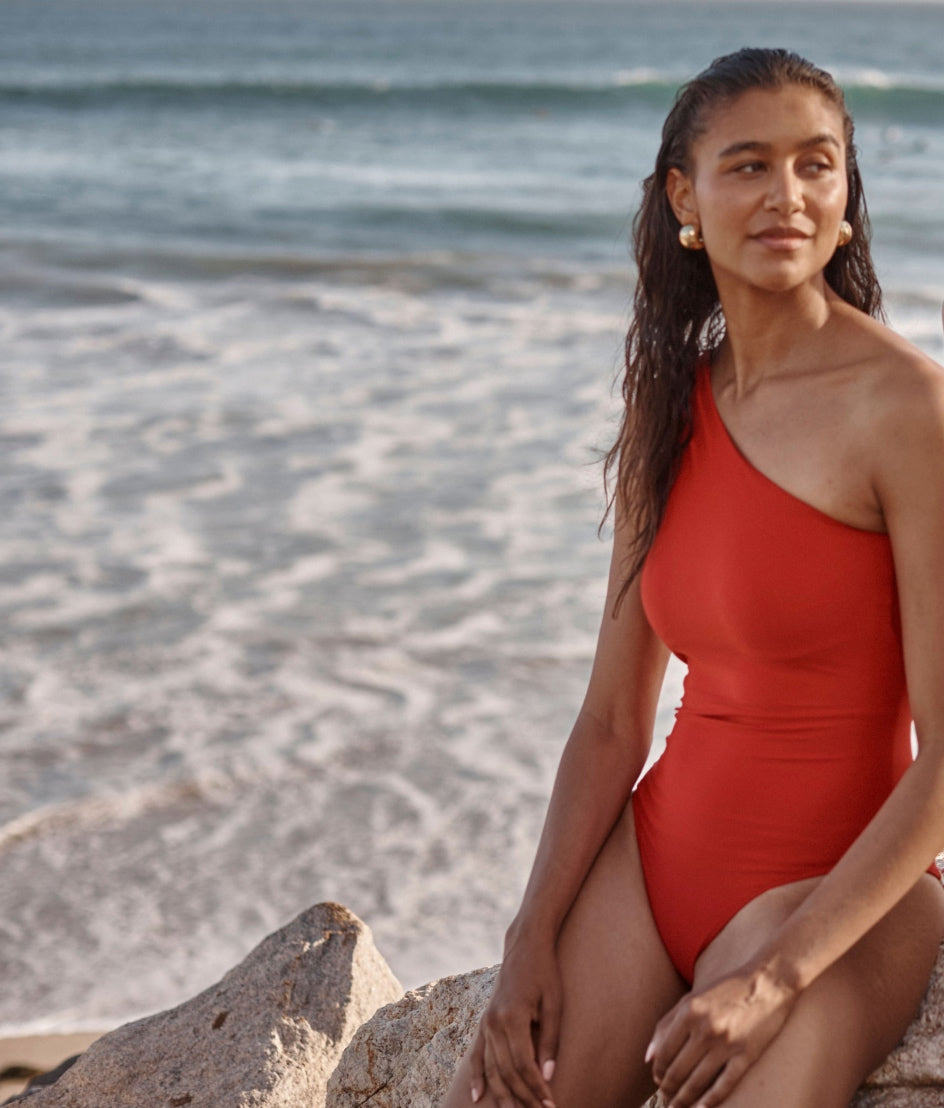 The Ruched Sidestroke - Lava