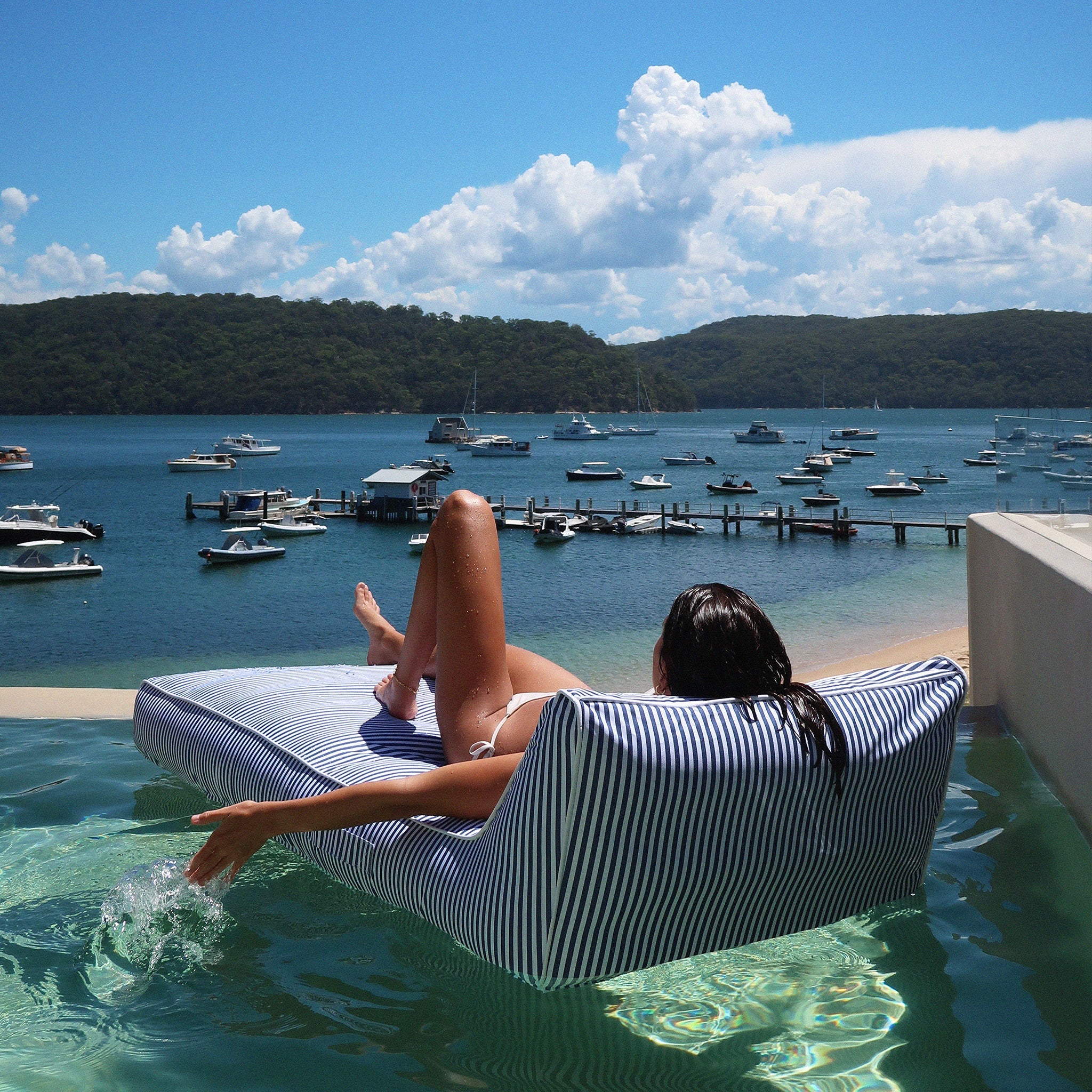 Luxe Lie-On Lounger - Le Weekend Navy
