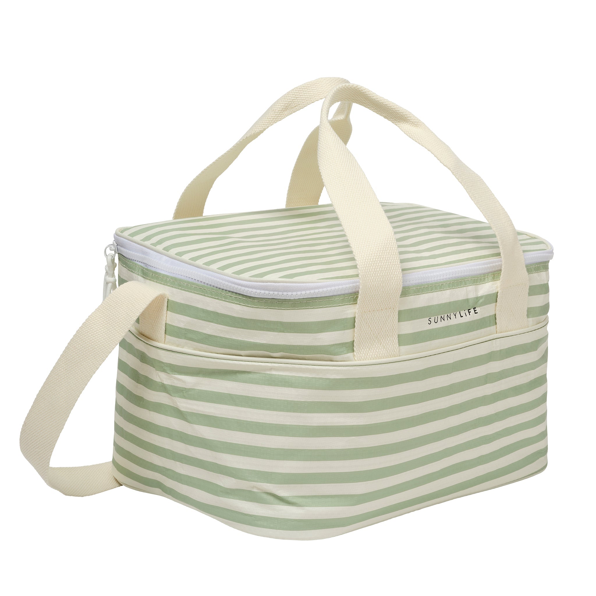 Light Cooler Bag - Sea Sage Stripe