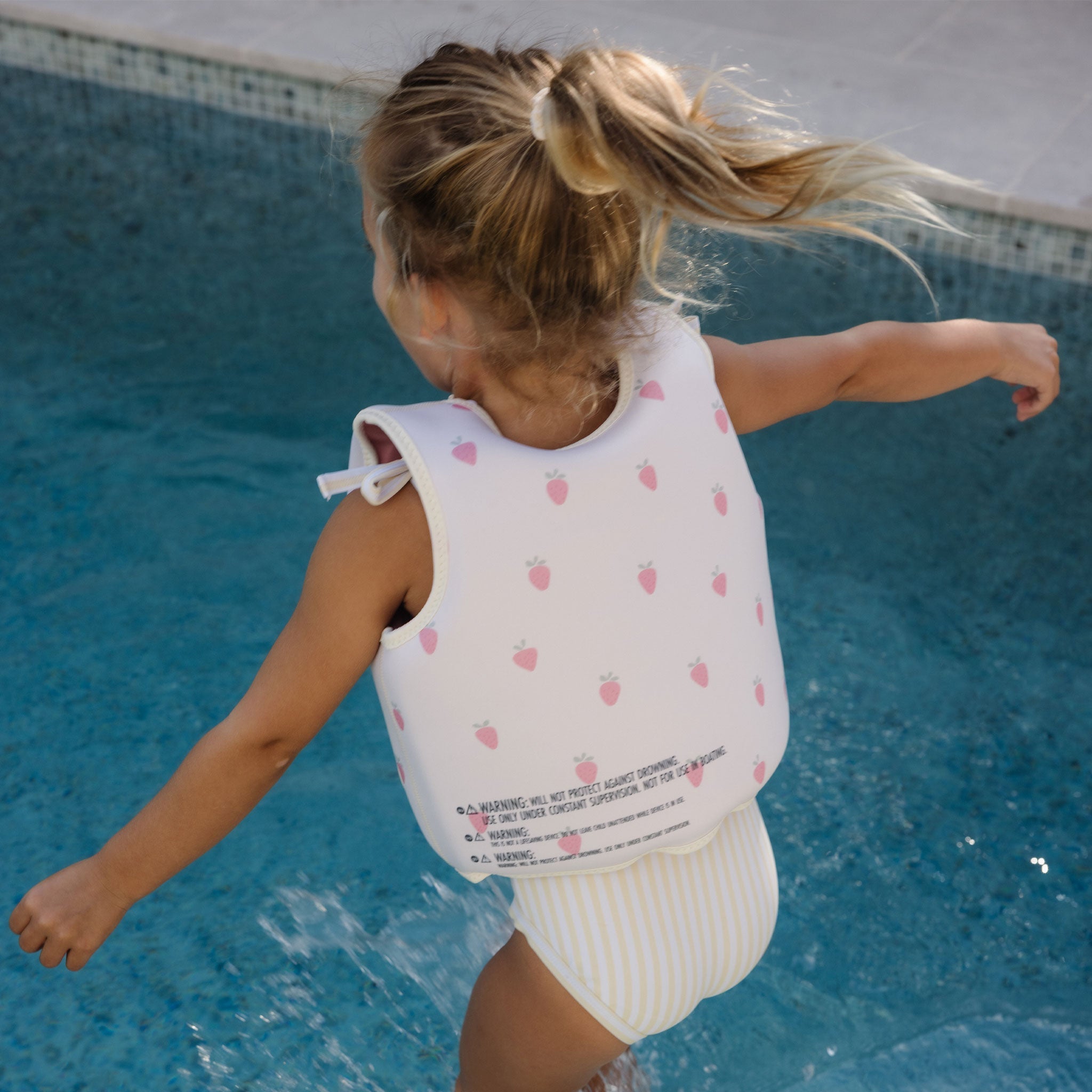Kids Swim Vest 3-6 - Strawberry Sunshine Pink