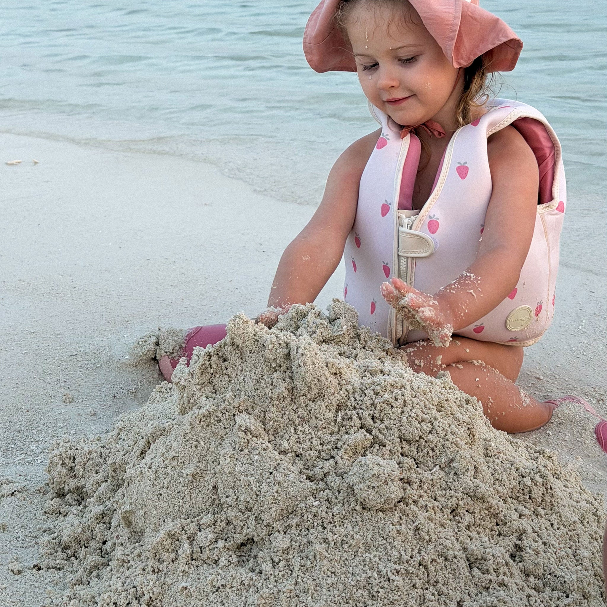 Kids Swim Vest 3-6 - Strawberry Sunshine Pink