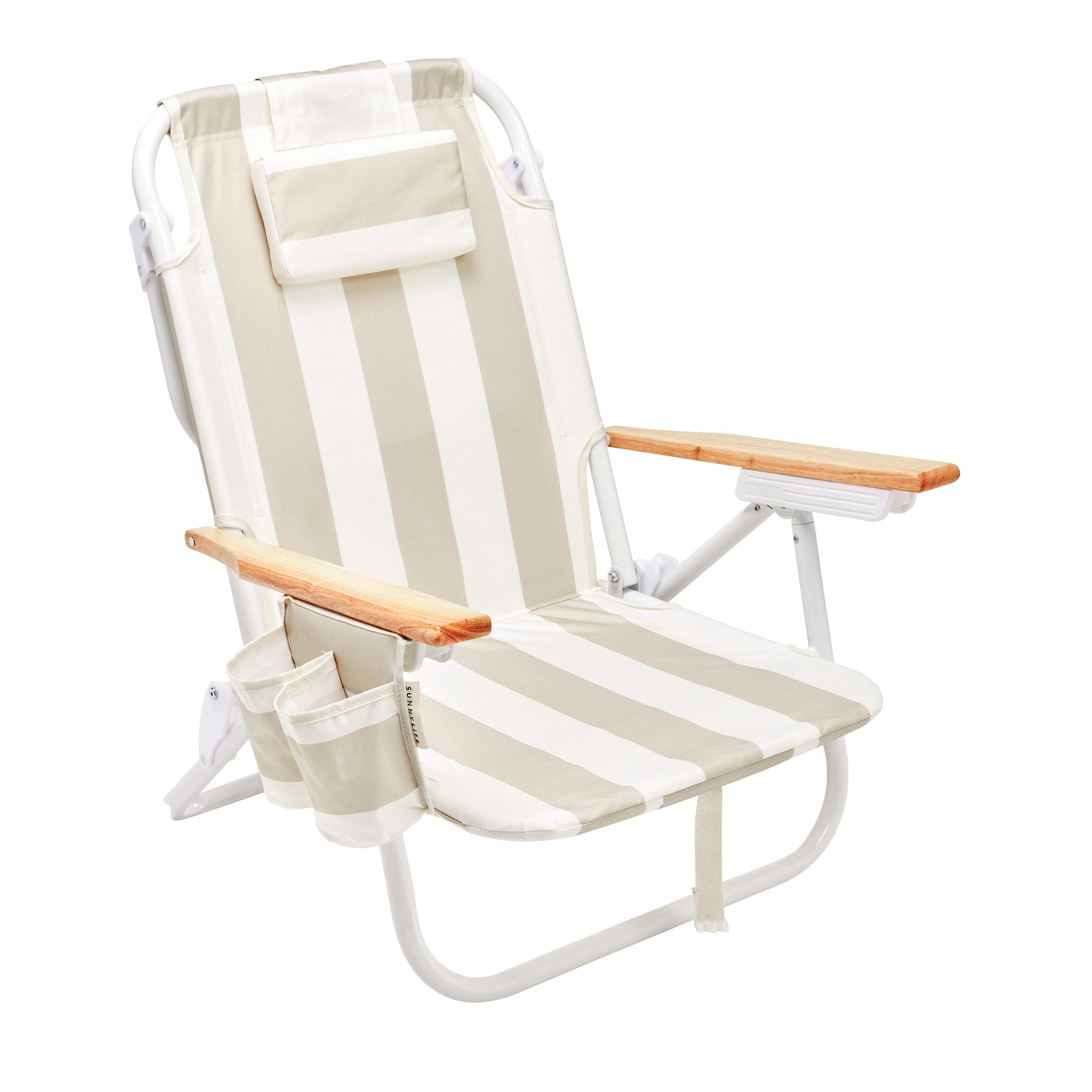 Beach Chair Deluxe - Oyster Stripe