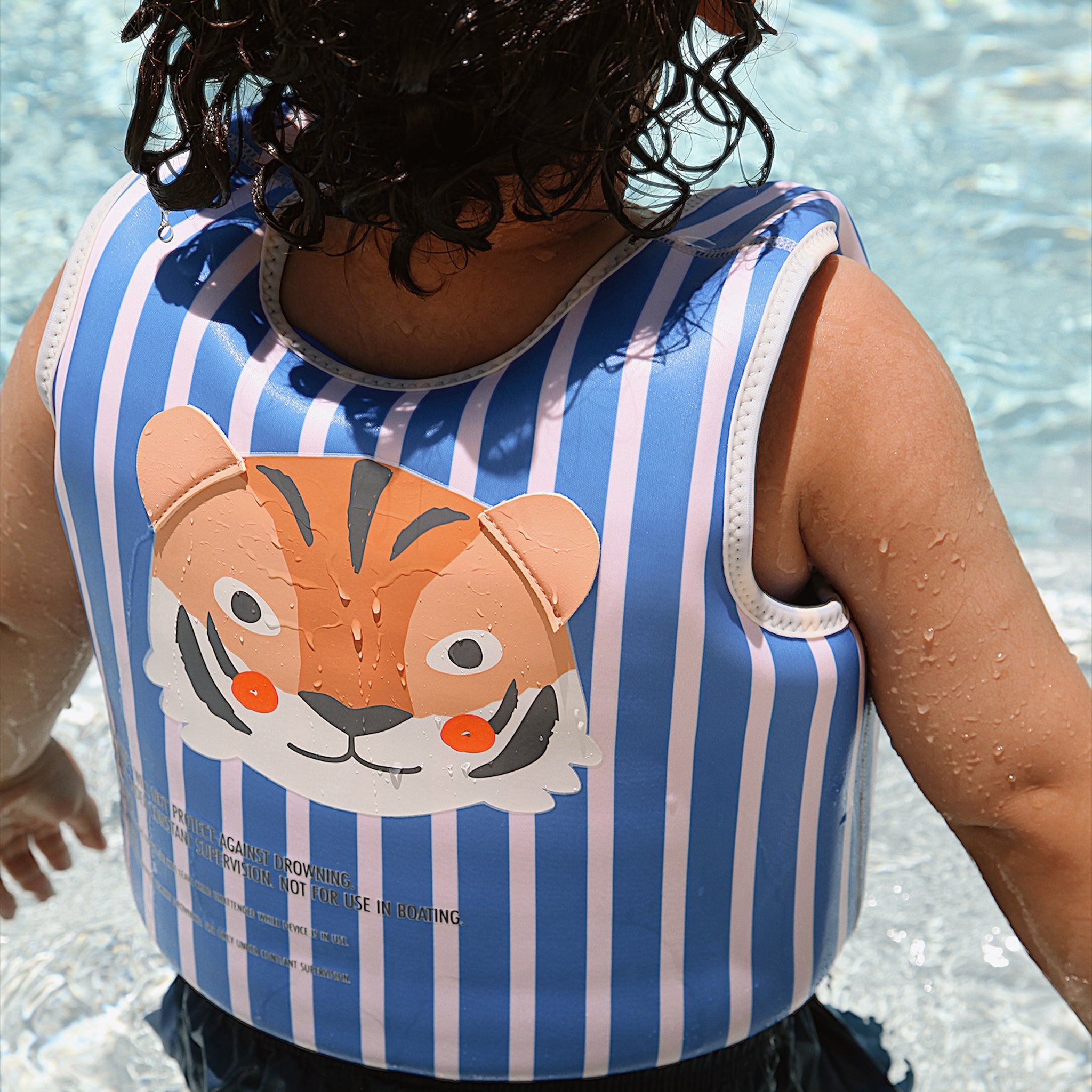 Kids Swim Vest 3-6 - Tino the Tiger Blue
