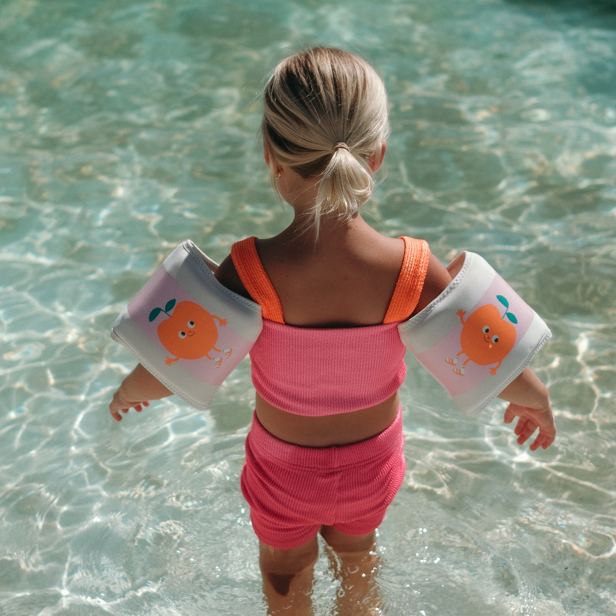 Kids Neoprene Arm Bands - Poppy the Peach