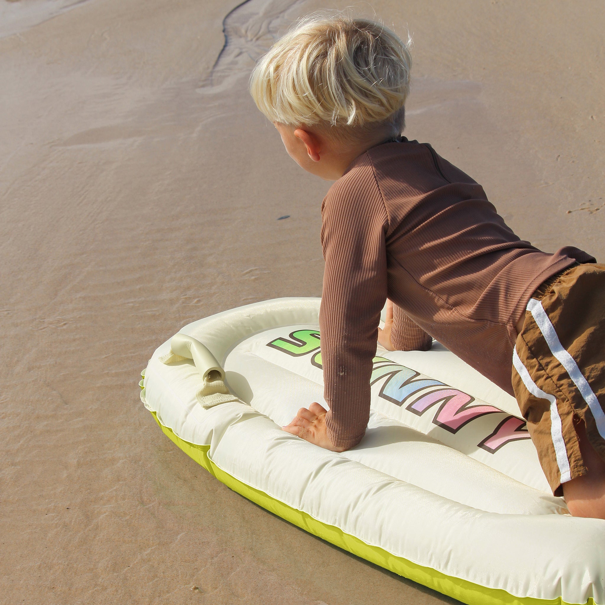 Kids Surf Mat - Cream and Yellow