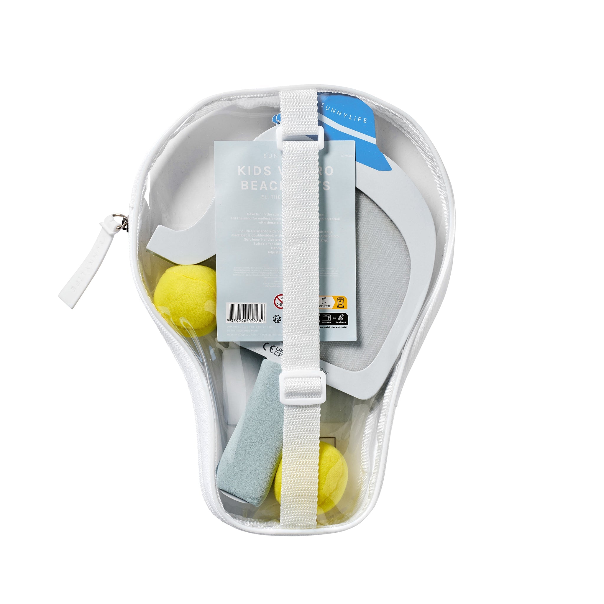 Kids Velcro Beach Bats - Eli the Elephant Multi