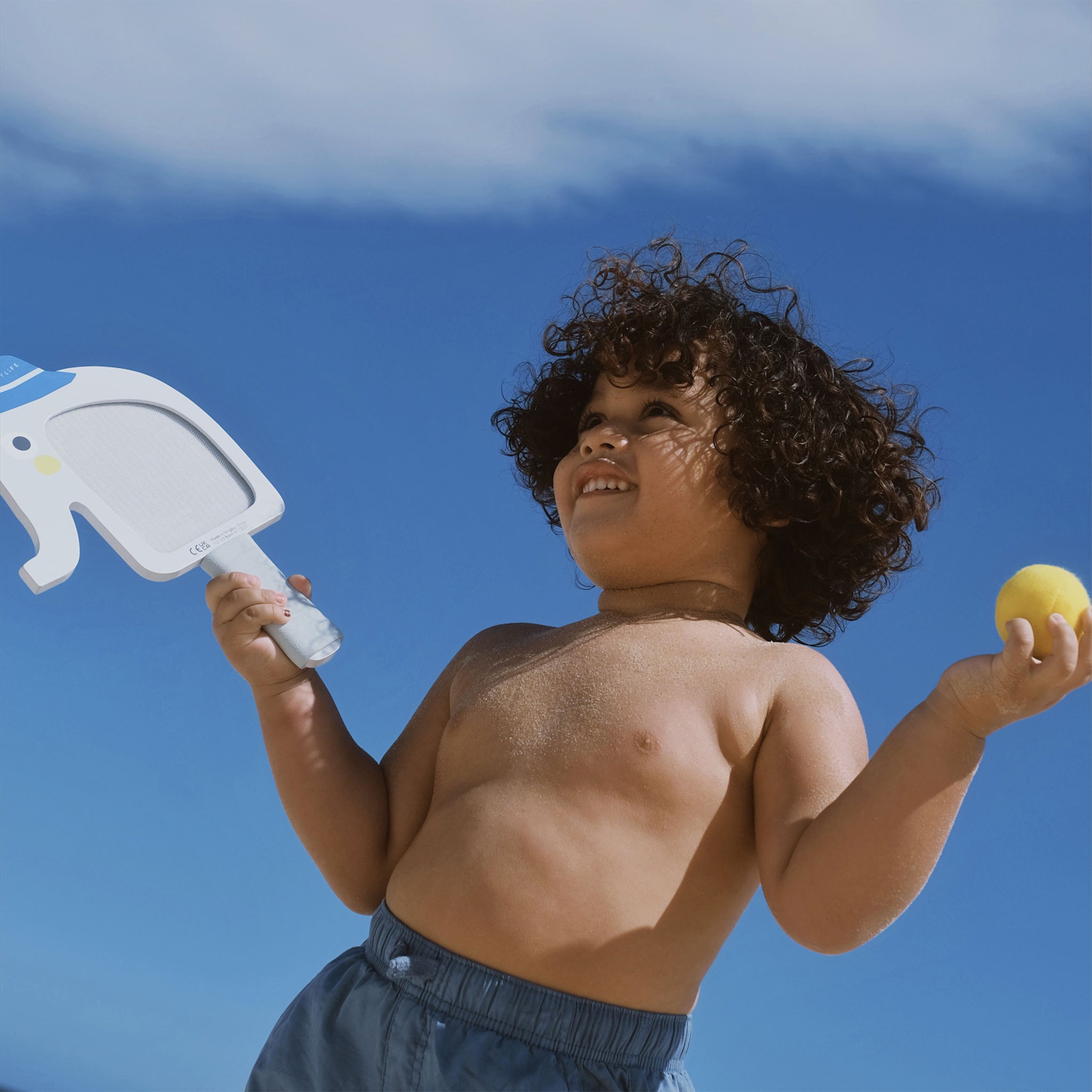 Kids Velcro Beach Bats - Eli the Elephant Multi