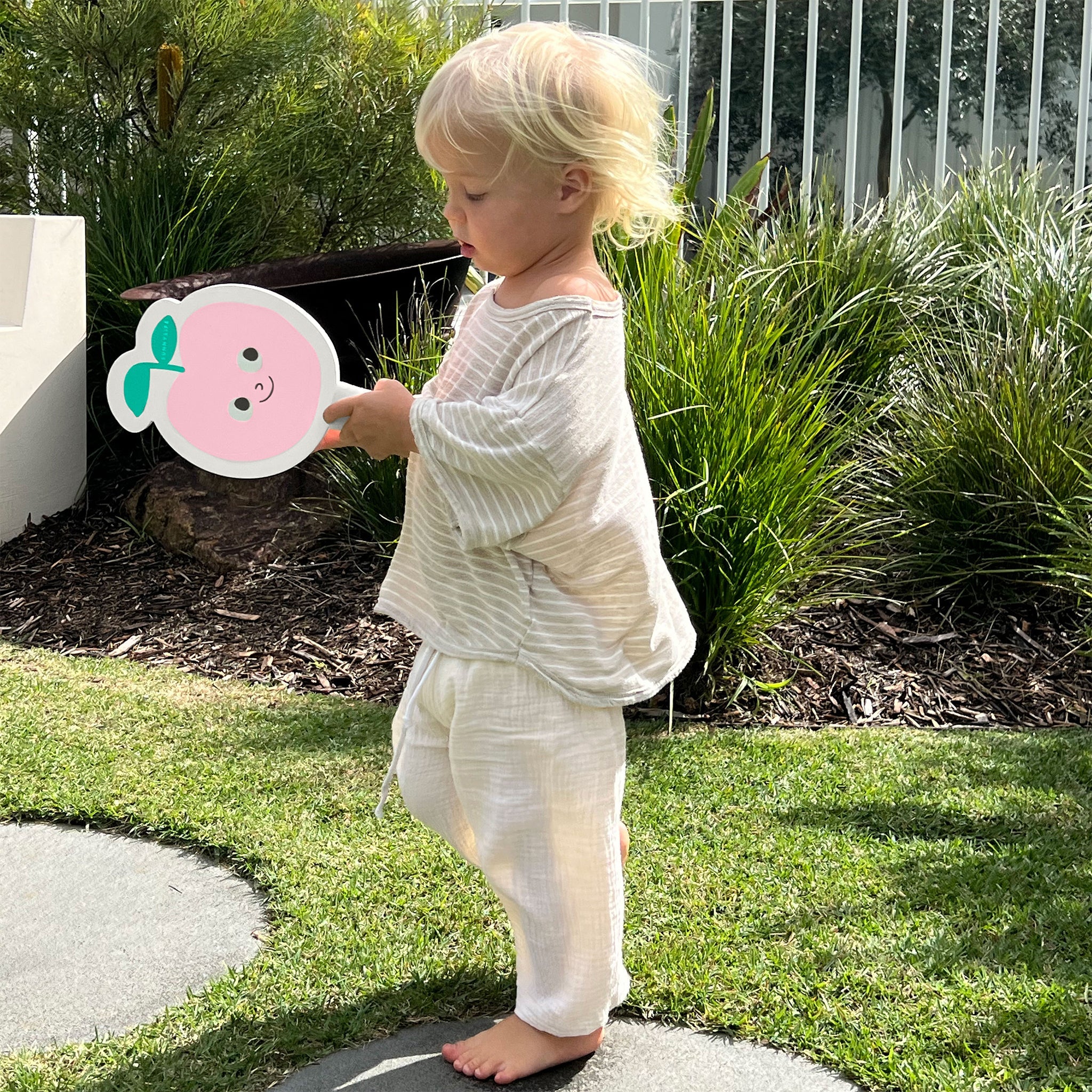 Kids Velcro Beach Bats - Poppy the Peach Multi