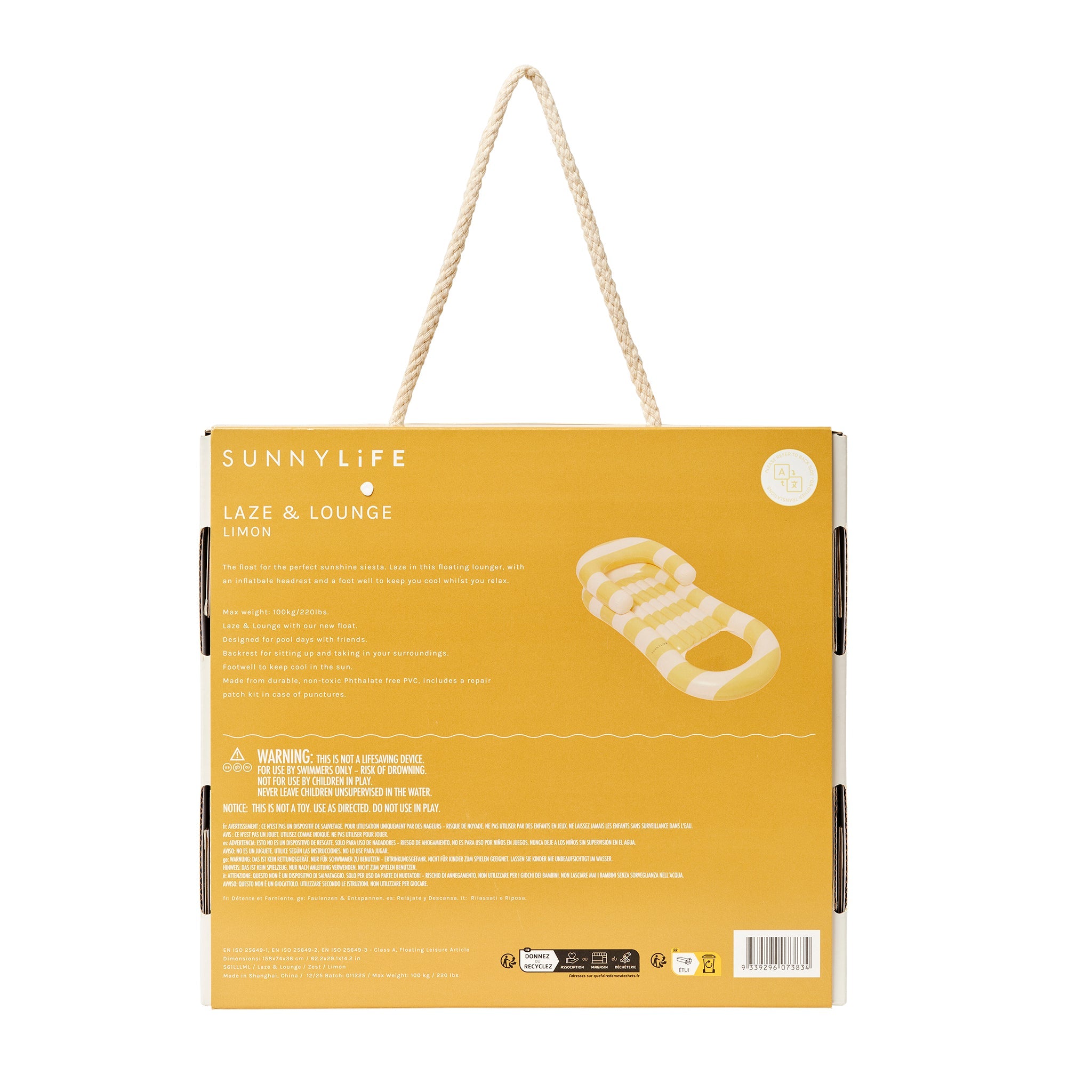 Laze & Lounge Float - La Mer Limon Stripe