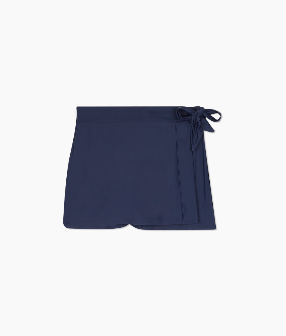The Wrap Swim Skort - Deep Sea