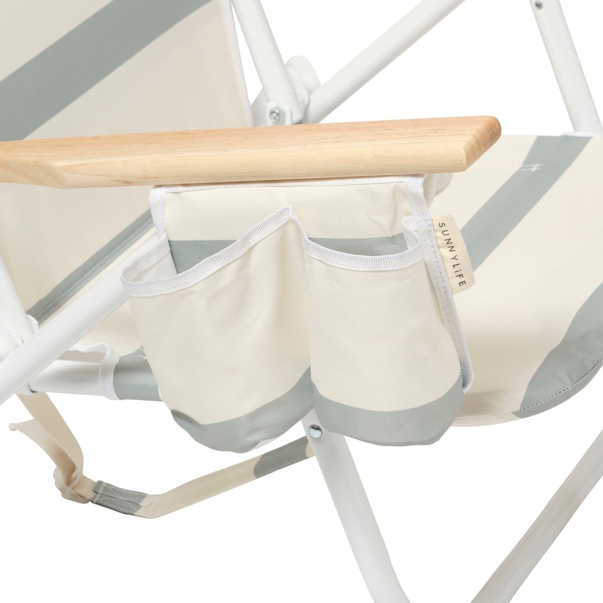 Beach Chair Deluxe - La Palma Sage Stripe