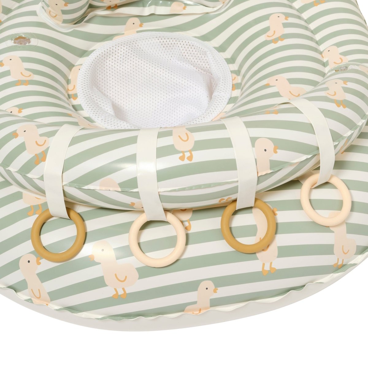 Interactive Baby Float - Dex the Duck Green Stripe