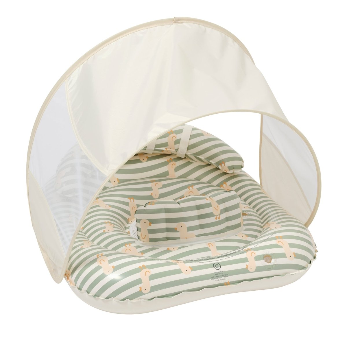 Interactive Baby Float - Dex the Duck Green Stripe
