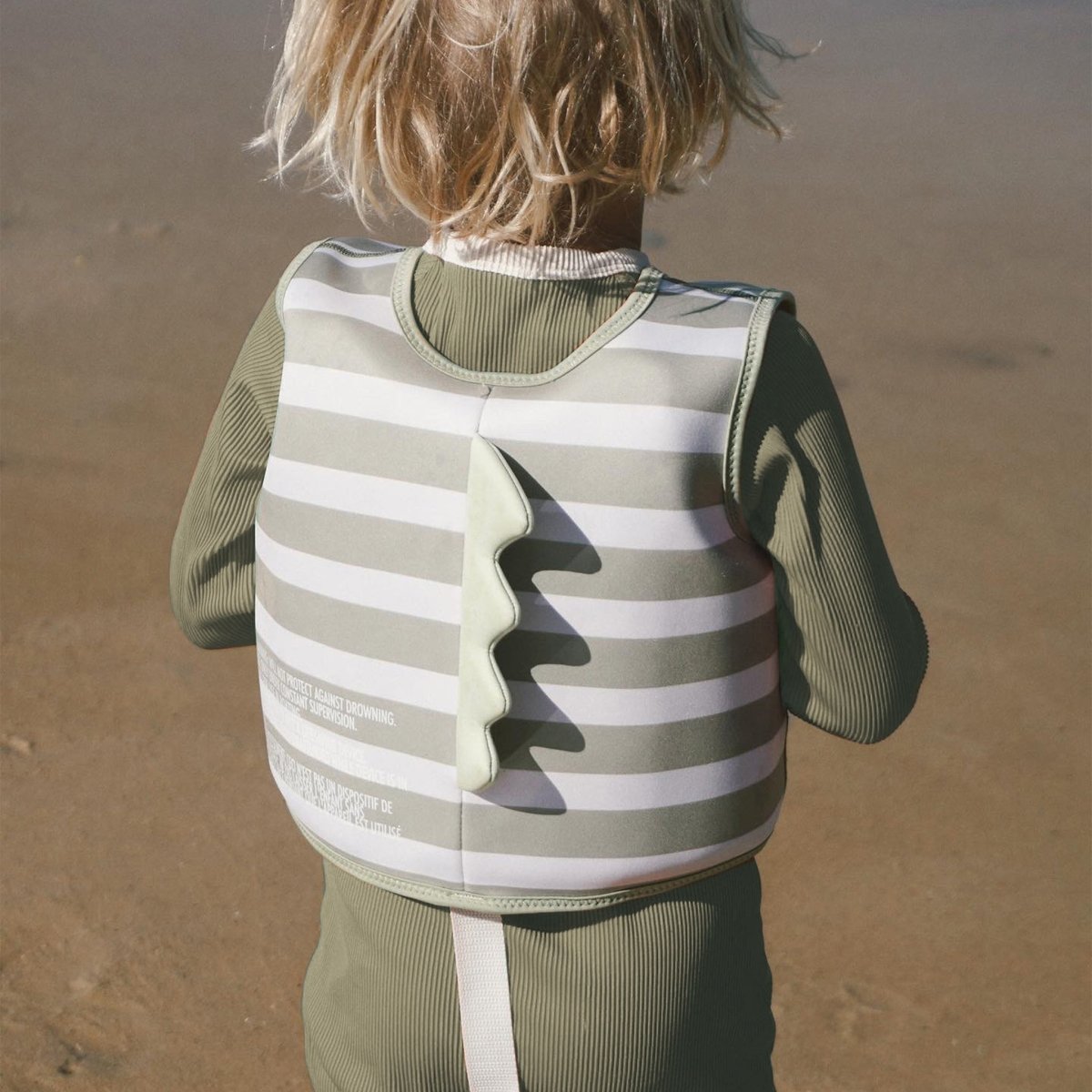 Kids Swim Vest 1-2 - Into the Wild Green Stripe