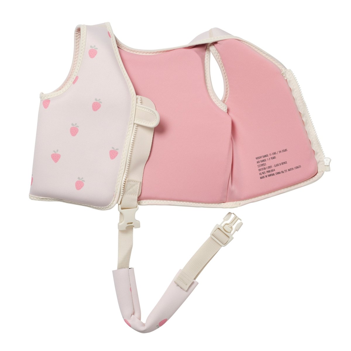 Kids Swim Vest 1-2 - Strawberry Sunshine Pink