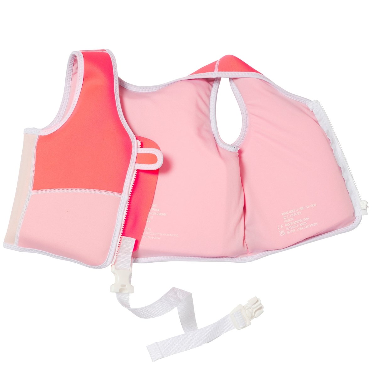 Kids Swim Vest 2-3 - Melody The Mermaid Pink