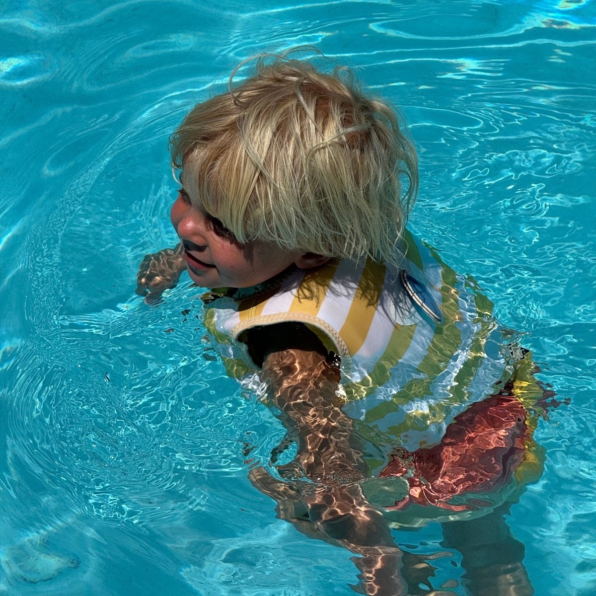 Kids Swim Vest 2-3 - Sammy the Seagull Yellow Stripe