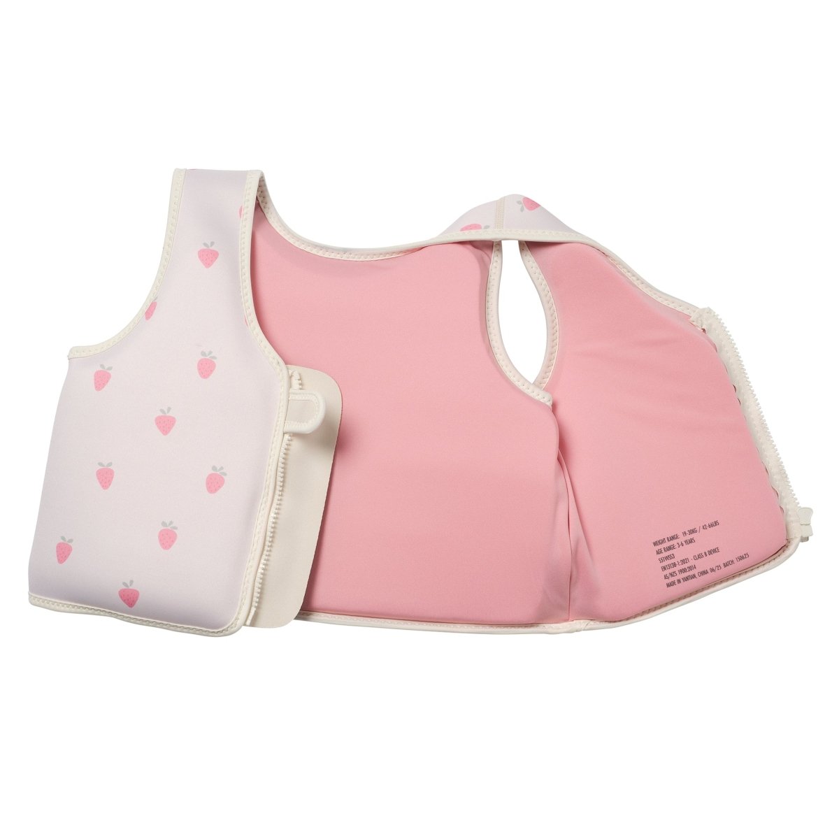 Kids Swim Vest 3-6 - Strawberry Sunshine Pink