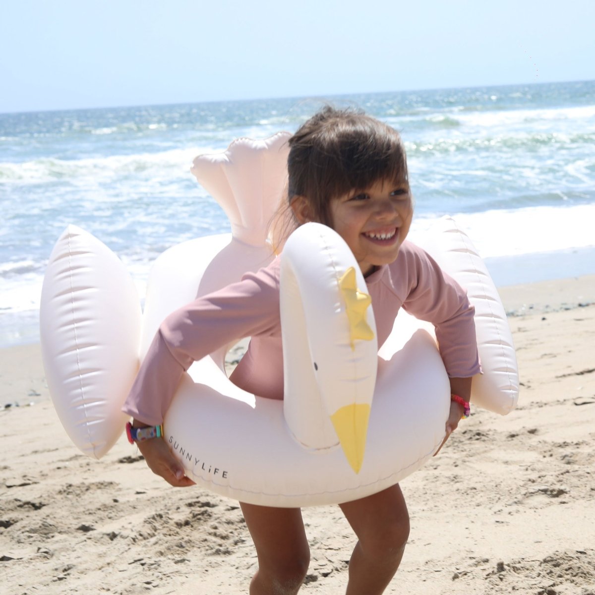 Kids Tube Pool Ring - Princess Swan Cream