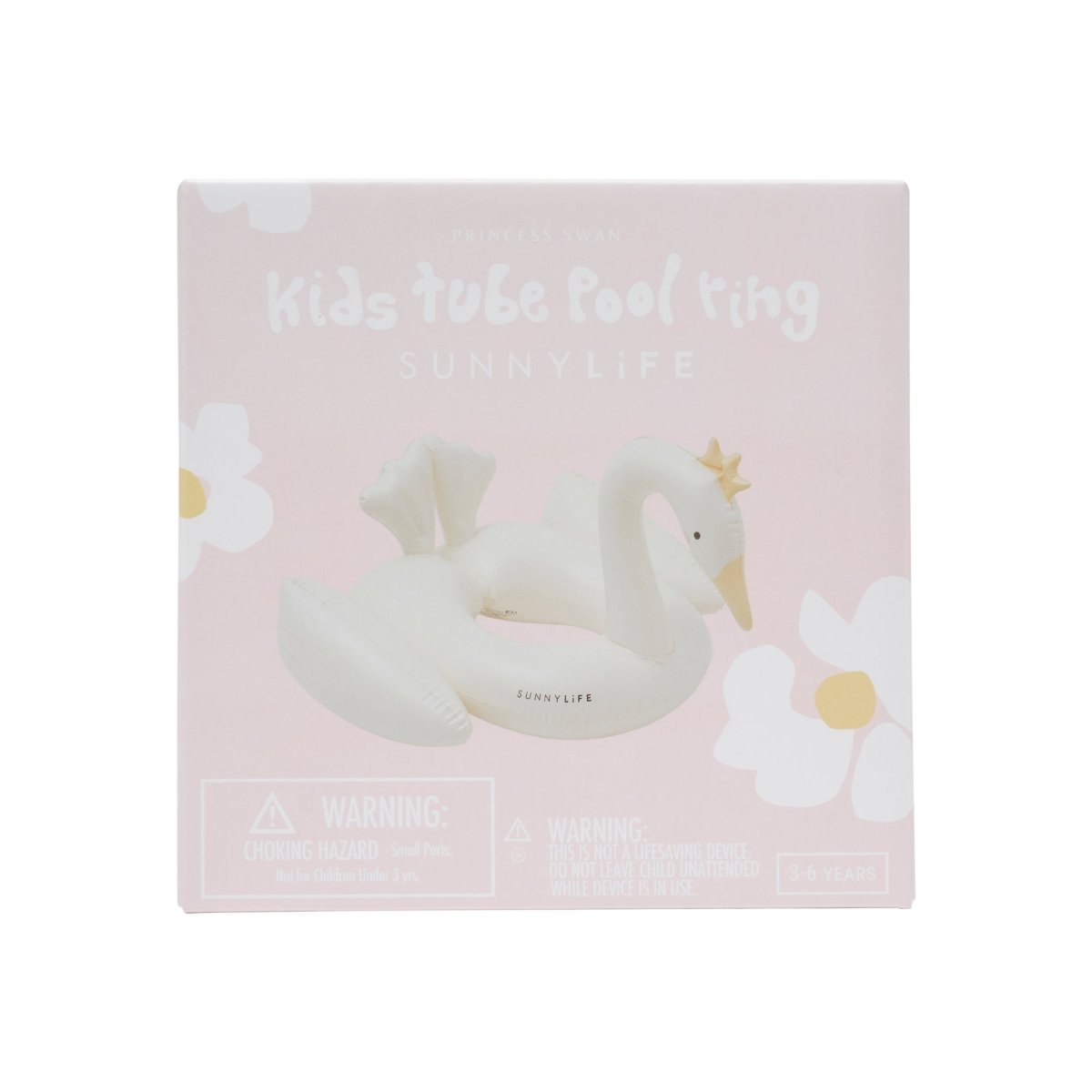 Kids Tube Pool Ring - Princess Swan Cream