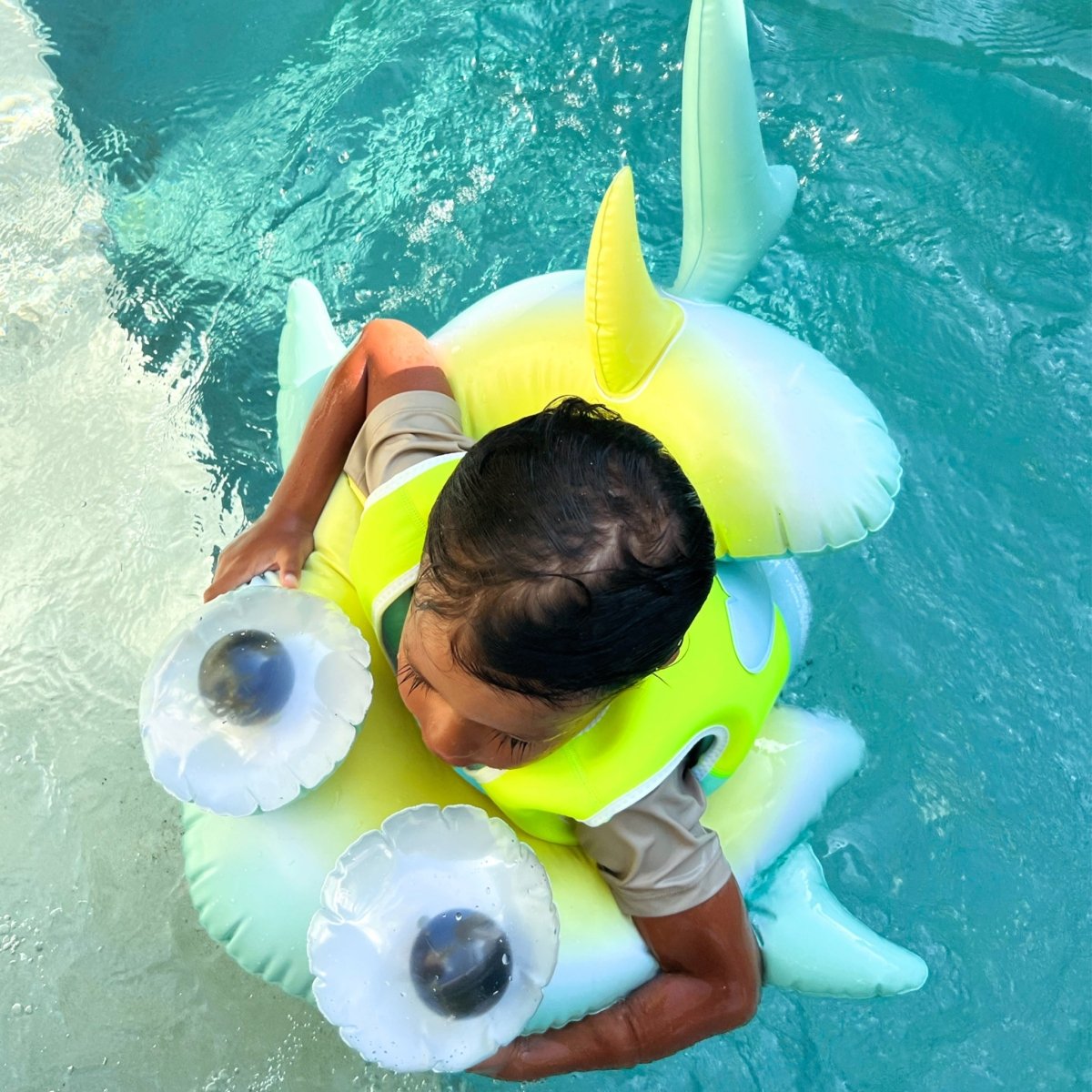 Kids Tube Pool Ring - Salty the Shark Blue