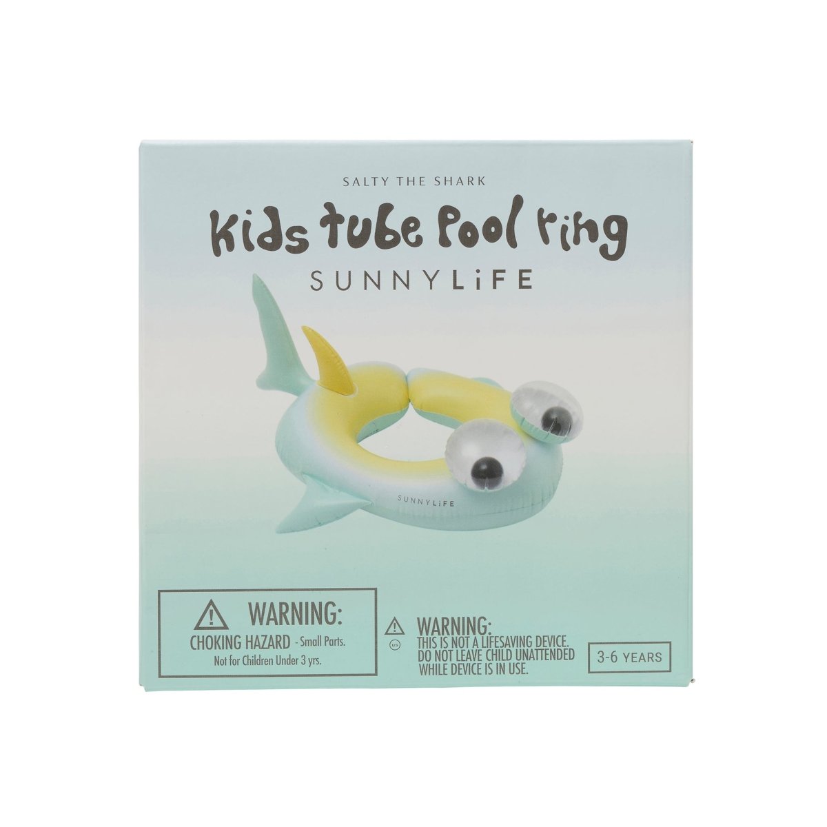 Kids Tube Pool Ring - Salty the Shark Blue