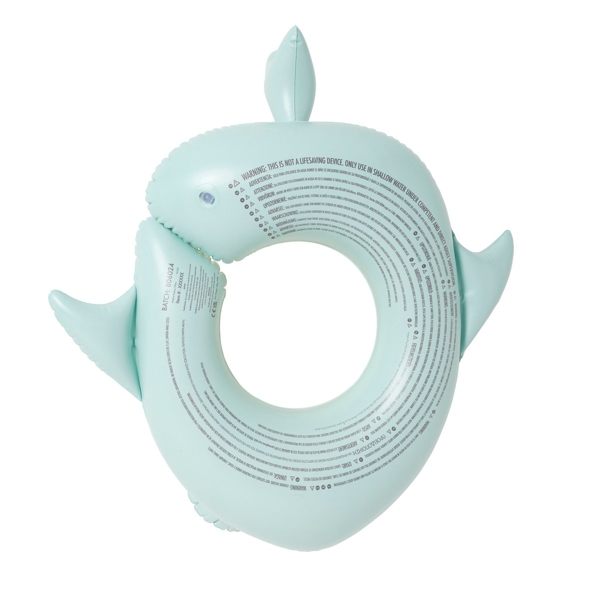 Kids Tube Pool Ring - Salty the Shark Blue